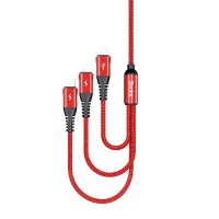 Benks D25 3 in 1 Cable Lightning (2)+Type-C 3+1 USB Kablo