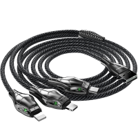 Benks D27 3 in 1 Snake Cable Lightning+Lightning+Type-C 1.5M USB Kablo