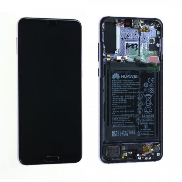 Huawei P20 Pro LCD Ekran Dokunmatik Panel Servis Orijinali Çıtalı Alacakaranlık
