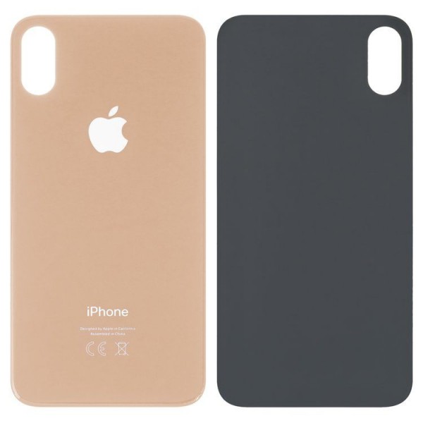 Apple iPhone XS Arka Cam Kapak Geniş Lensli Altın Gold