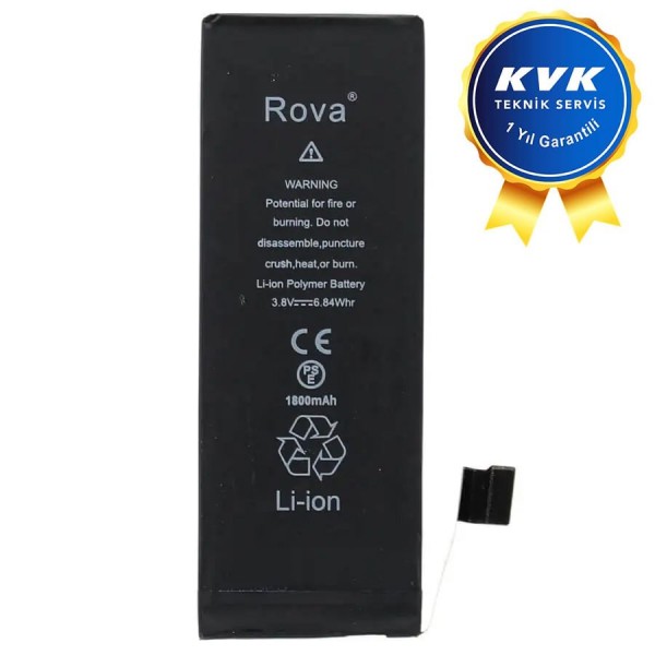Rova iPhone 5S - 5C Batarya 1800mAh Yüksek Kapasiteli