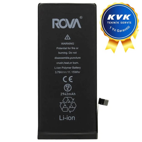 Rova iPhone XR Batarya 2942mAh Yüksek Kapasiteli