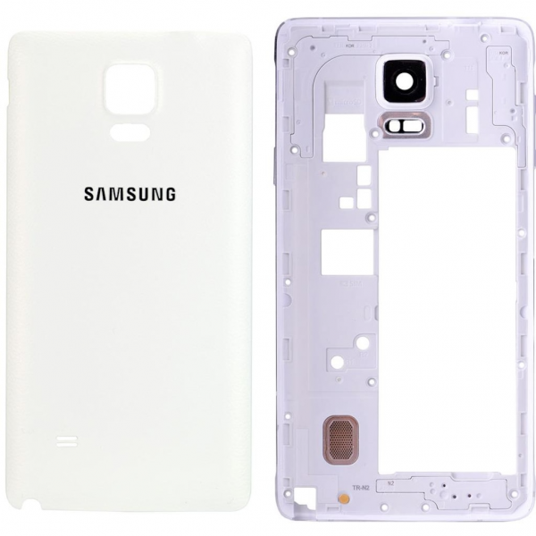 Samsung Galaxy Note 4 Full Kasa Arka Kapak Beyaz