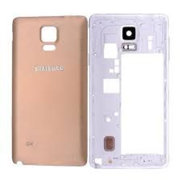 Samsung Galaxy Note 4 Full Kasa Arka Kapak Gold