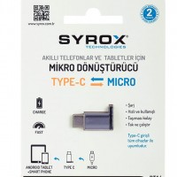 Syrox Micro Uç - Type-C Uç Şarj Dönüştürücü DT14