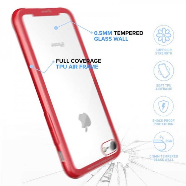 Apple iPhone 8 Kılıf Roar Glassoul Airframe Cover