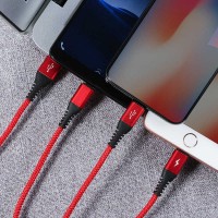 Benks D25 3 in 1 Cable Lightning (2)+Micro 3+1 USB Kablo