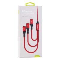 Benks D25 3 in 1 Cable Lightning (2)+Micro 3+1 USB Kablo