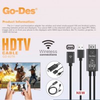 Go Des GD-8276 Wireless Display Dongle Phone Full HDTV Kablo