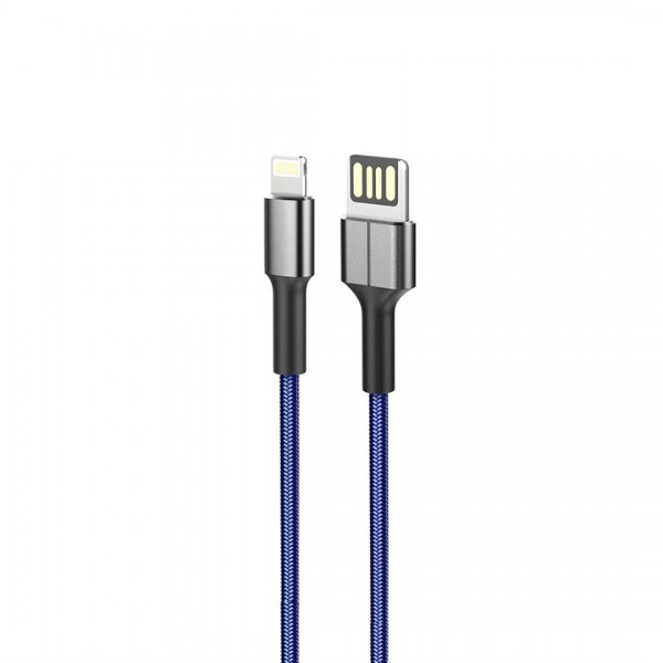 ACL ACK-63 Metal Başlık Lightning USB Şarj Kablosu Mavi