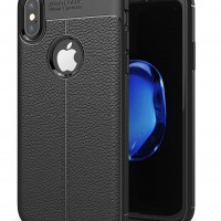 Apple iPhone X - XS Focus Derili Silikon Kılıf Siyah