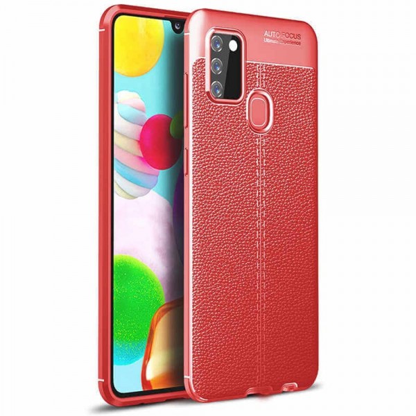 Samsung Galaxy A21S Focus Derili Silikon Kılıf Kırmızı