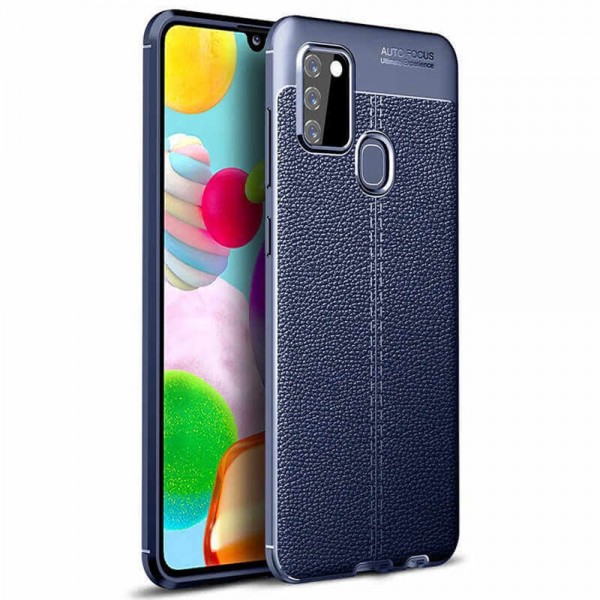 Samsung Galaxy A21S Focus Derili Silikon Kılıf Lacivert