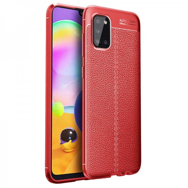 Samsung Galaxy A31 Focus Derili Silikon Kılıf Kırmızı