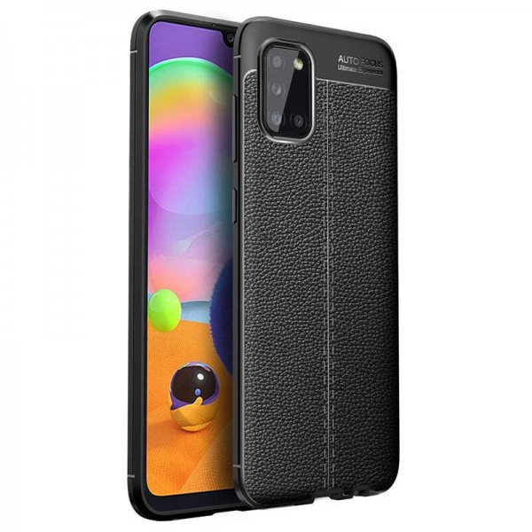 Samsung Galaxy A31 Focus Derili Silikon Kılıf Siyah