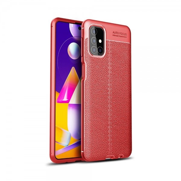 Samsung Galaxy M51 Focus Derili Silikon Kılıf Kırmızı