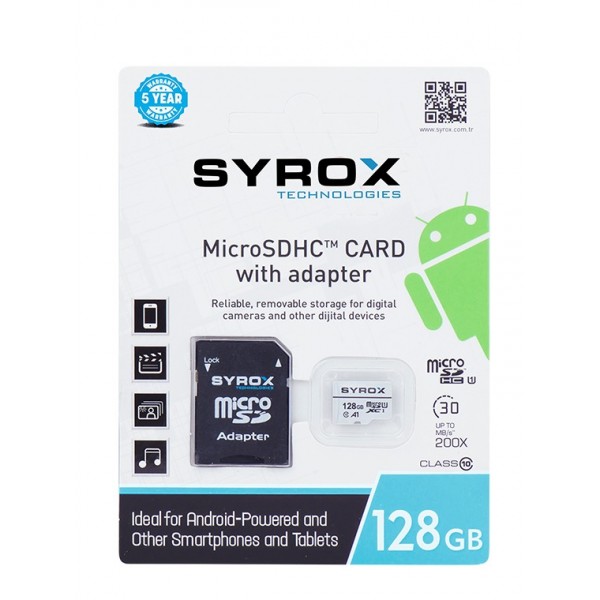 Syrox 128 GB MicroSD Hafıza Kartı MC128