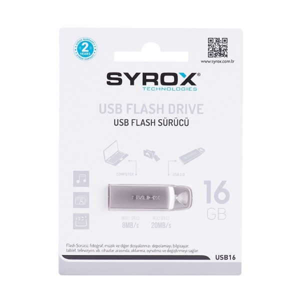 Syrox 16 GB Metal USB Bellek UM16