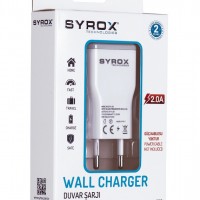 Syrox 2 Amper USB Çıkışlı Şarj Başlığı J35
