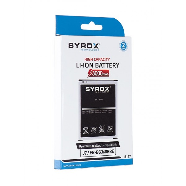 Syrox 3000 MAH J7 / EB-BG360BBE Batarya