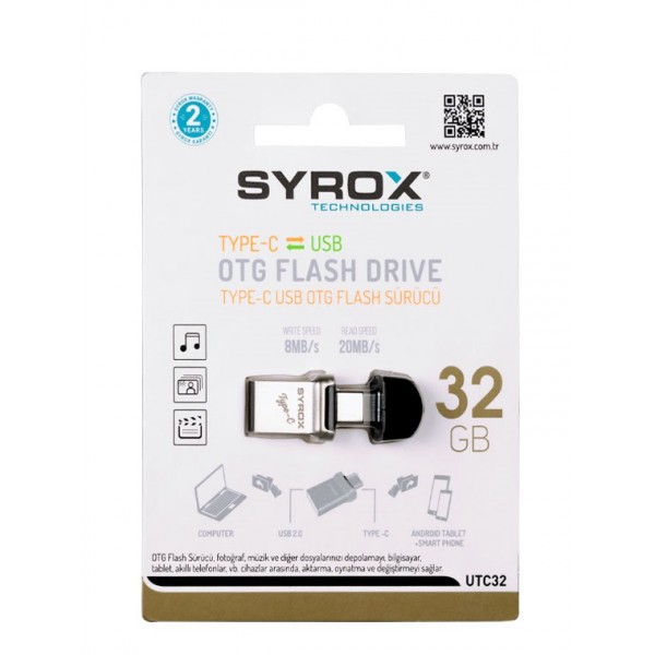 Syrox 32 GB Type-C OTG Flash Bellek UTC32