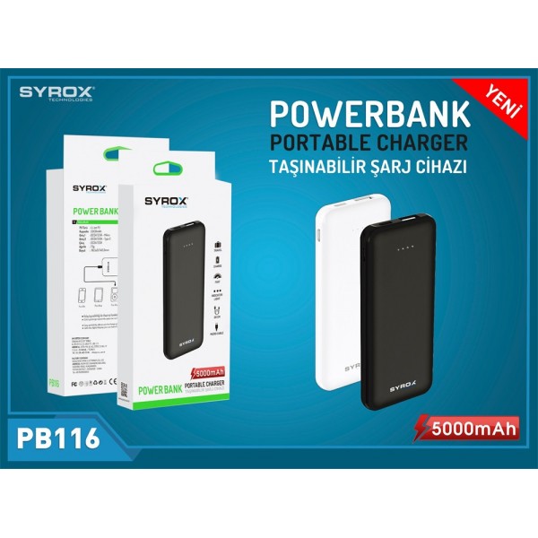 Syrox 5000 mAh Slim Powerbank PB116
