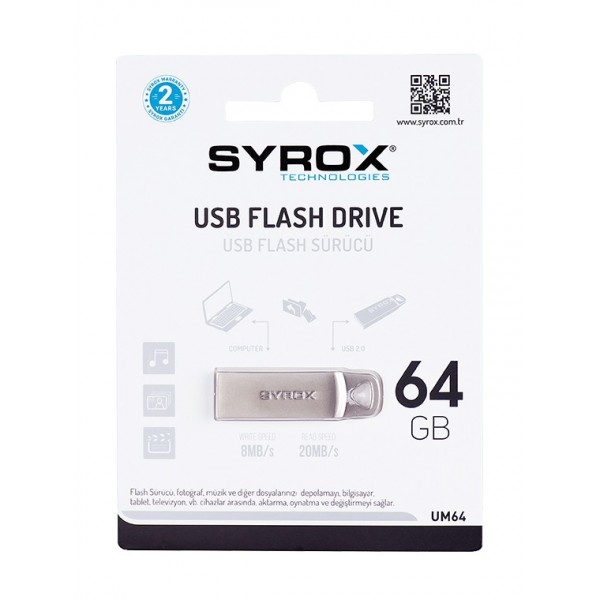 Syrox 64 GB Metal USB Bellek UM64
