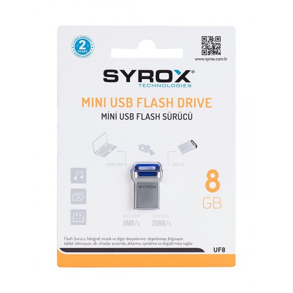 Syrox 8 GB Mini Fit USB Bellek UF8