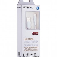 Syrox Lightning 5G/5S / 2 Amper 0,25M PowerBank Kablo
