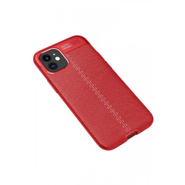 Apple iPhone 12 mini Focus Derili Silikon Kılıf Kırmızı
