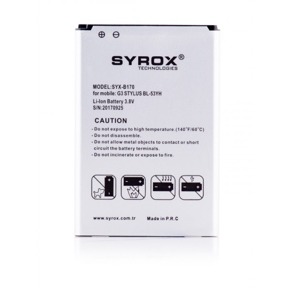 Syrox G3 / G3 Stylus / BL-53YH Batarya