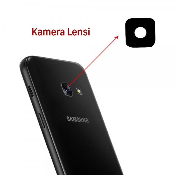 Samsung Galaxy A7 2017 SM-A720 Arka Kamera Lensi Camı Siyah