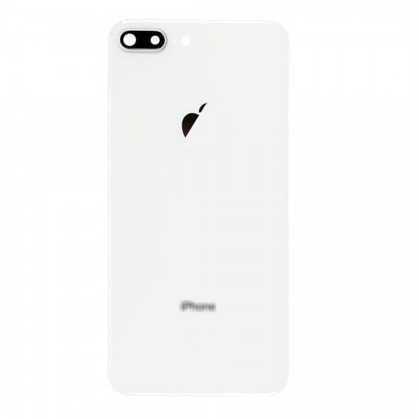 Apple iPhone 8 Plus  Arka Kapak Cam Kamera Lensli Gümüş