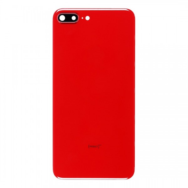 Apple iPhone 8 Plus  Arka Kapak Cam Kamera Lensli Kırmızı