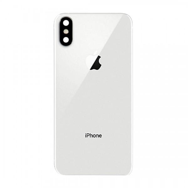 Apple iPhone X Arka Cam Kapak Kamera Lensli Beyaz