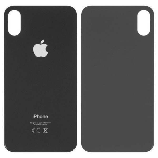Apple iPhone X  Arka Kapak Cam Siyah