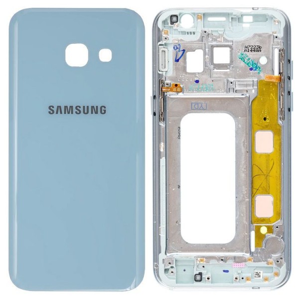 Samsung Galaxy A3 2017 SM-A320 Orta Kasa, Batarya Kapağı Mavi