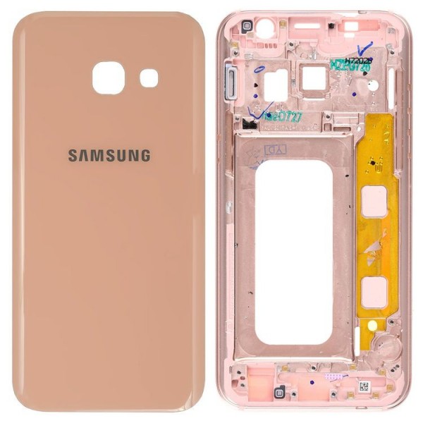 Samsung Galaxy A3 2017 SM-A320 Orta Kasa, Batarya Kapağı Rose gold