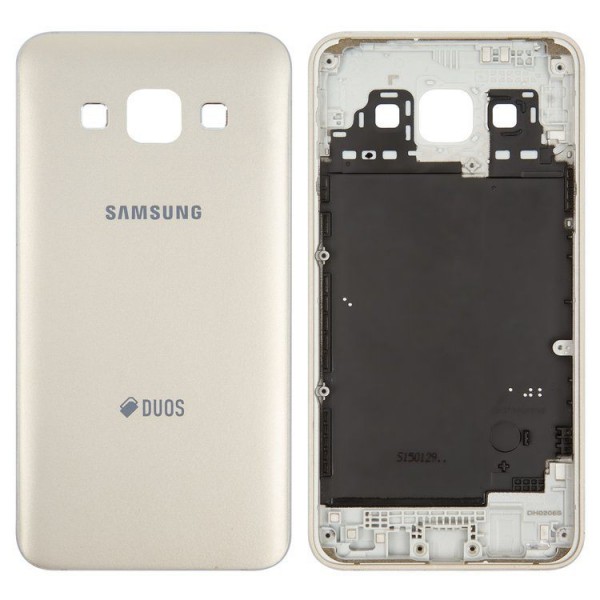 Samsung Galaxy A3 SM-A300 Arka Pil Kapağı, Batarya Kapağı Gold