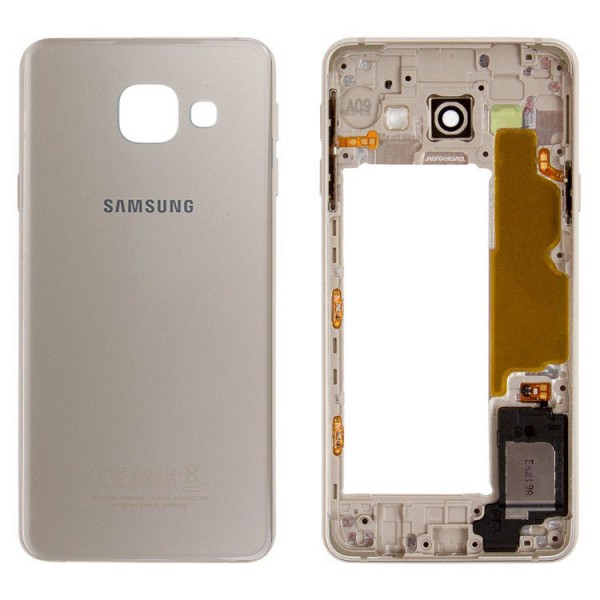 Samsung Galaxy A5 2016 SM-A510 Orta Kasa, Batarya Kapağı Gold