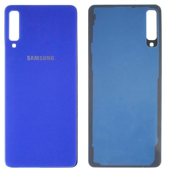 Samsung Galaxy A7 2018 SM-A750 Arka Pil Kapağı, Batarya Kapağı Mavi