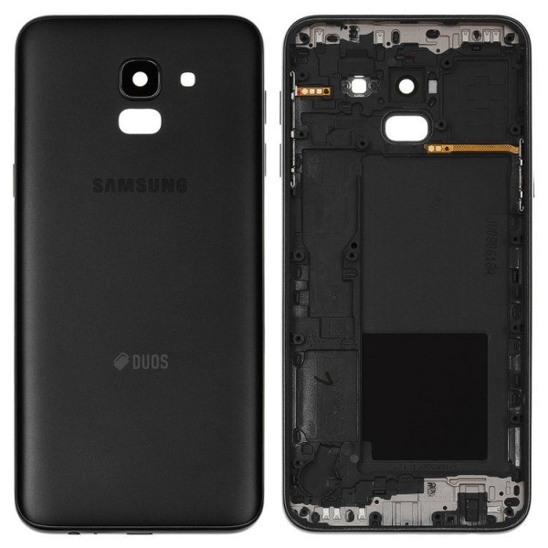 Samsung Galaxy J6 SM-J600 Arka Pil Kapağı, Batarya Kapağı Siyah