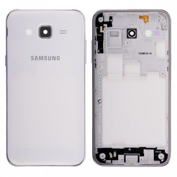 Samsung Galaxy J7 SM-J700 Orta Kasa, Batarya Kapağı Beyaz