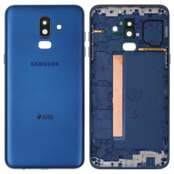 Samsung Galaxy J8 SM-J810 Arka Pil Kapağı, Batarya Kapağı Mavi