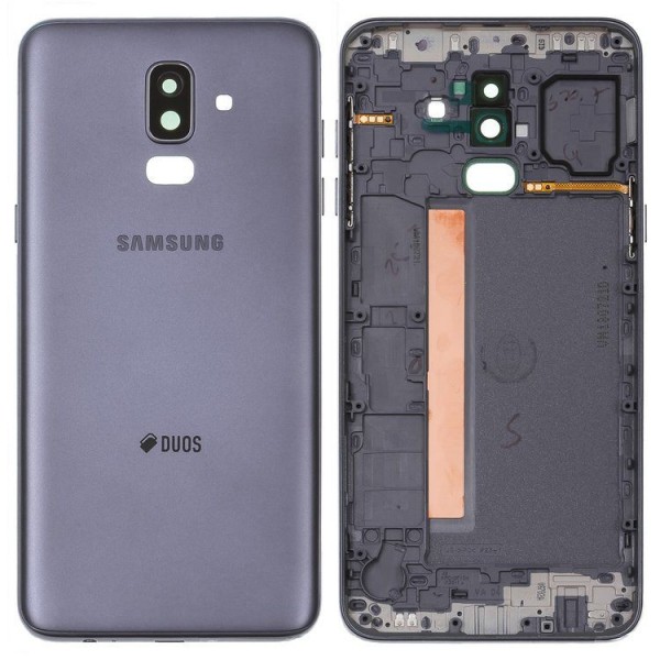 Samsung Galaxy J8 SM-J810 Arka Pil Kapağı, Batarya Kapağı Orkide Gri