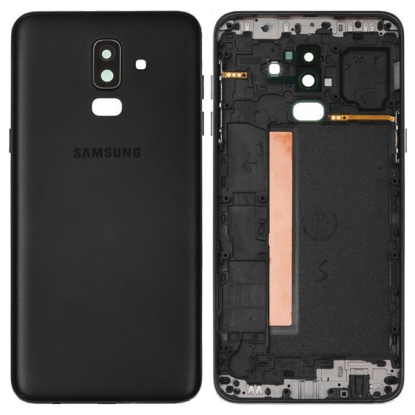 Samsung Galaxy J8 SM-J810 Arka Pil Kapağı, Batarya Kapağı Siyah