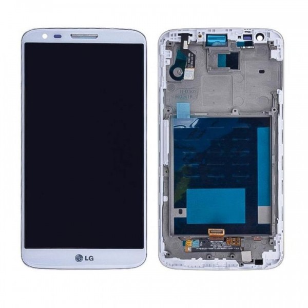 LG G2 D800 LCD Ekran Dokunmatik Panel Çıtalı Beyaz