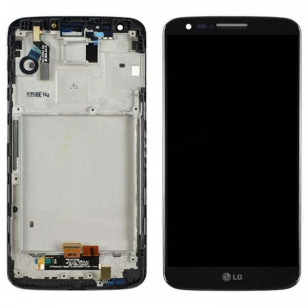 LG G2 D800 LCD Ekran Dokunmatik Panel Çıtalı Siyah