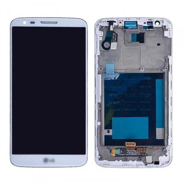 LG G2 LCD Ekran Dokunmatik Panel Çıtalı Beyaz
