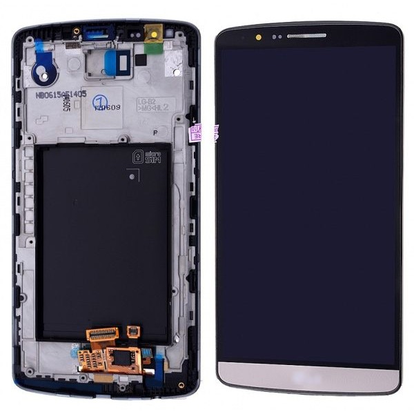 LG G3 LCD Ekran Dokunmatik Panel Çıtalı Gold
